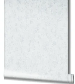 Vliestapete Floral Blumen Struktur Weiß Grau 82356