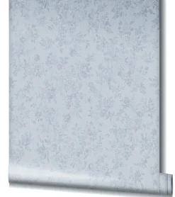 Vliestapete Floral Blumen Struktur Blau Weiß 82358