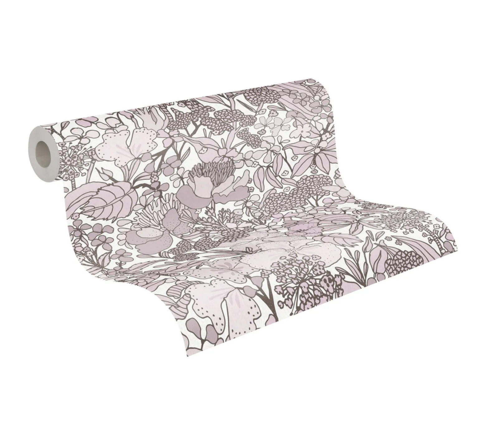Vliestapete Floral Blumen weiß braun creme 37756-5
