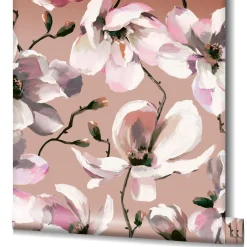 Vliestapete Floral Blumen Zweige Rosa Weiß 47465