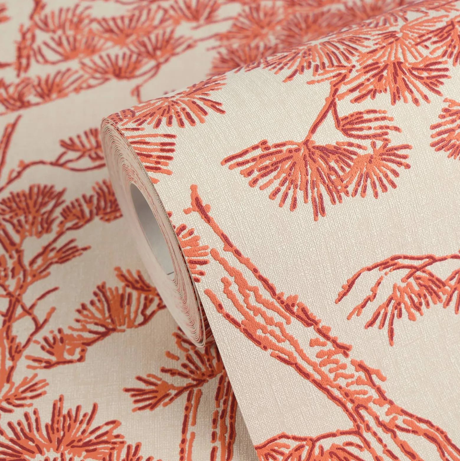 Vliestapete Floral Bäume Abstrakt Beige Rot 79001-4