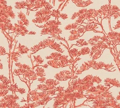 Vliestapete Floral Bäume Abstrakt Beige Rot 79001-4