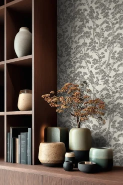 Vliestapete Floral Bäume Abstrakt Weiß Grau 79001-5