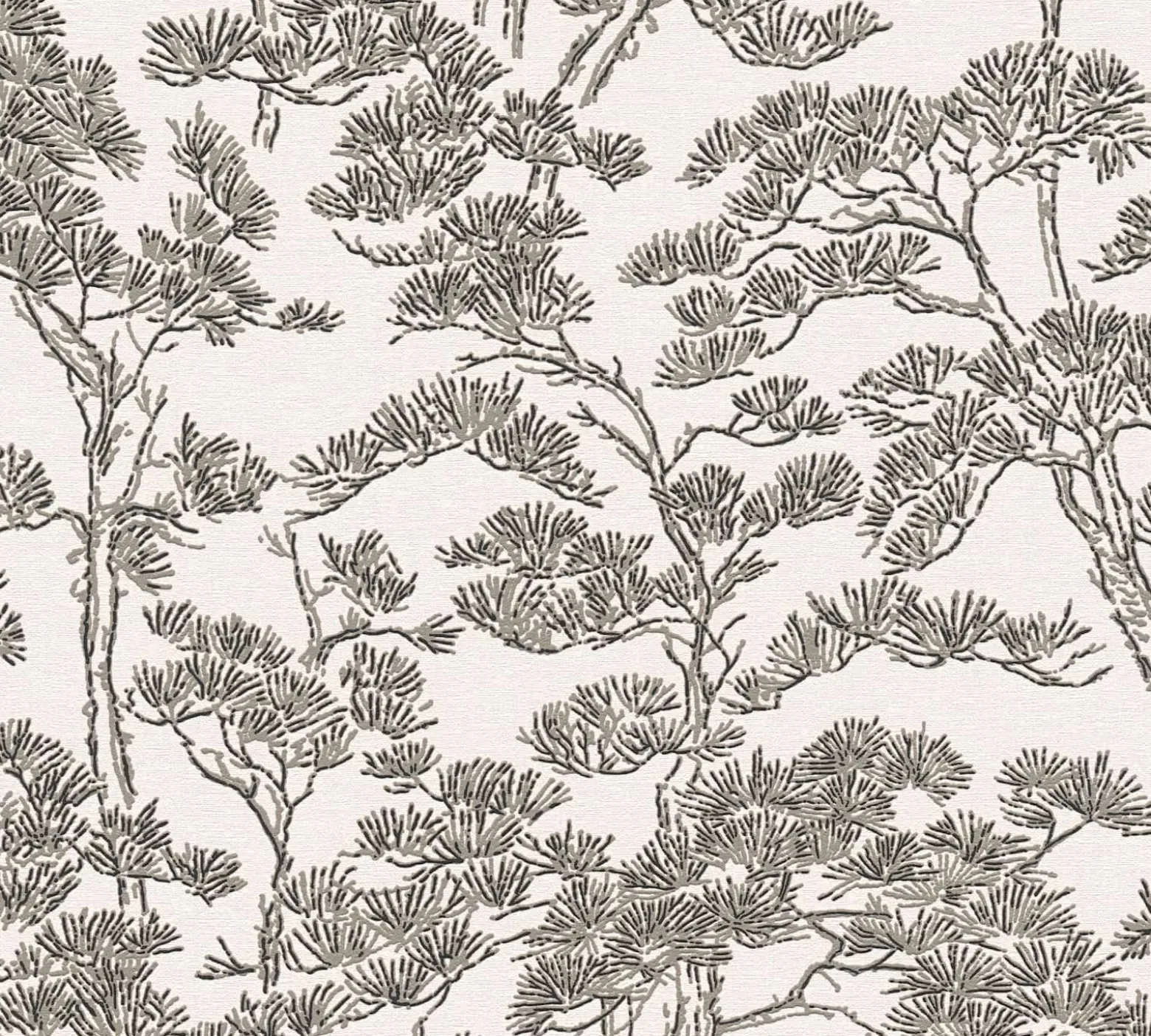 Vliestapete Floral Bäume Abstrakt Weiß Grau 79001-5