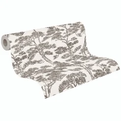 Vliestapete Floral Bäume Abstrakt Weiß Grau 79001-5