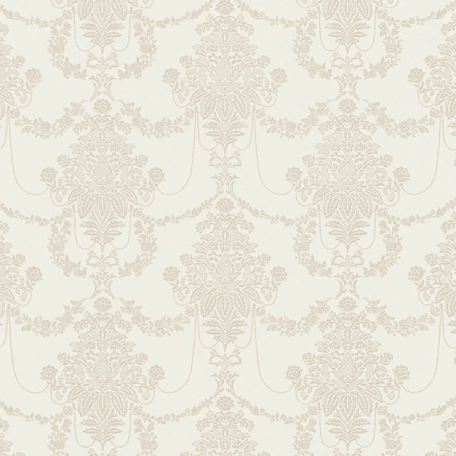 Vliestapete Floral Damast Creme Perlmutt Metallic 10287-02