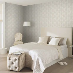 Vliestapete Floral Damast Creme Perlmutt Metallic 10287-02