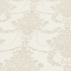 Vliestapete Floral Damast Creme Perlmutt Metallic 10287-02