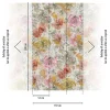 Vliestapete Floral Fineline Grau Rosa Grün 39694-1