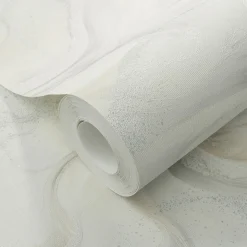 Vliestapete Floral Grau Beige Silber Glitzer 10514-02
