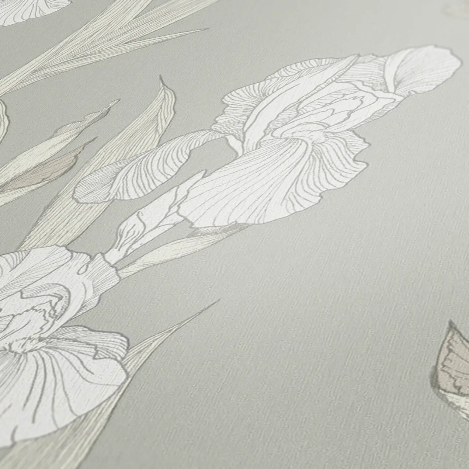 Vliestapete Floral greige weiß 37526-4