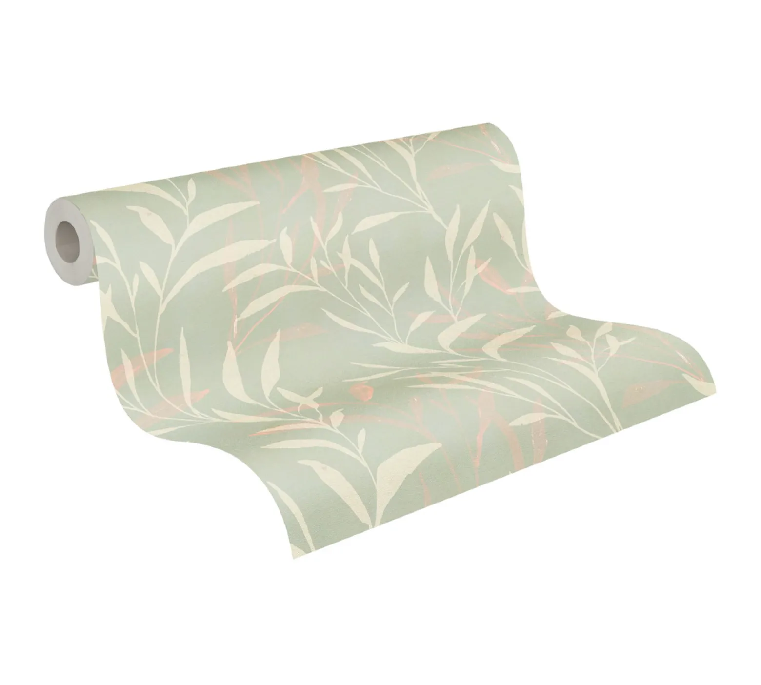 Vliestapete Floral Gräser Blätter Grün Creme 78222-1