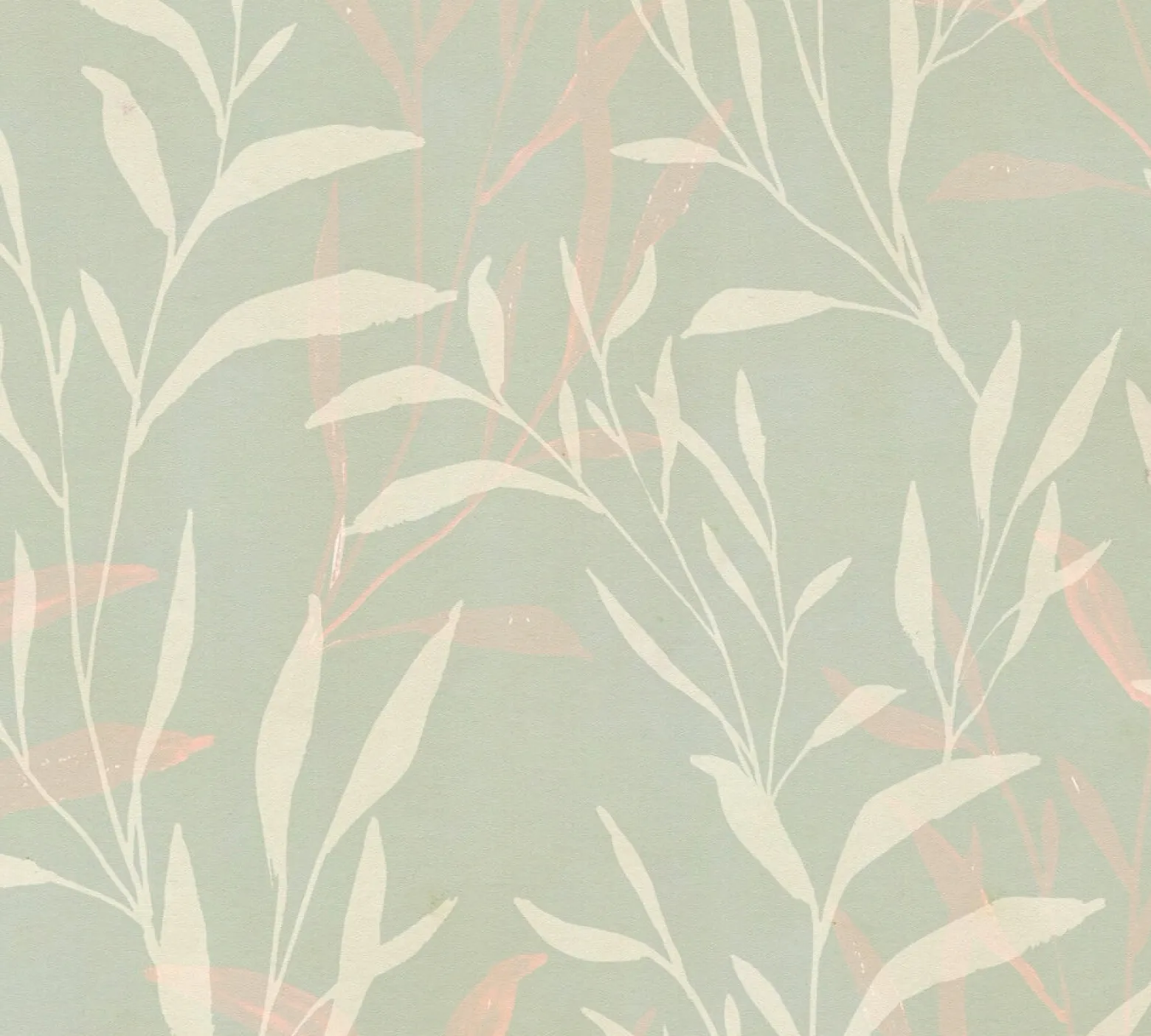 Vliestapete Floral Gräser Blätter Grün Creme 78222-1