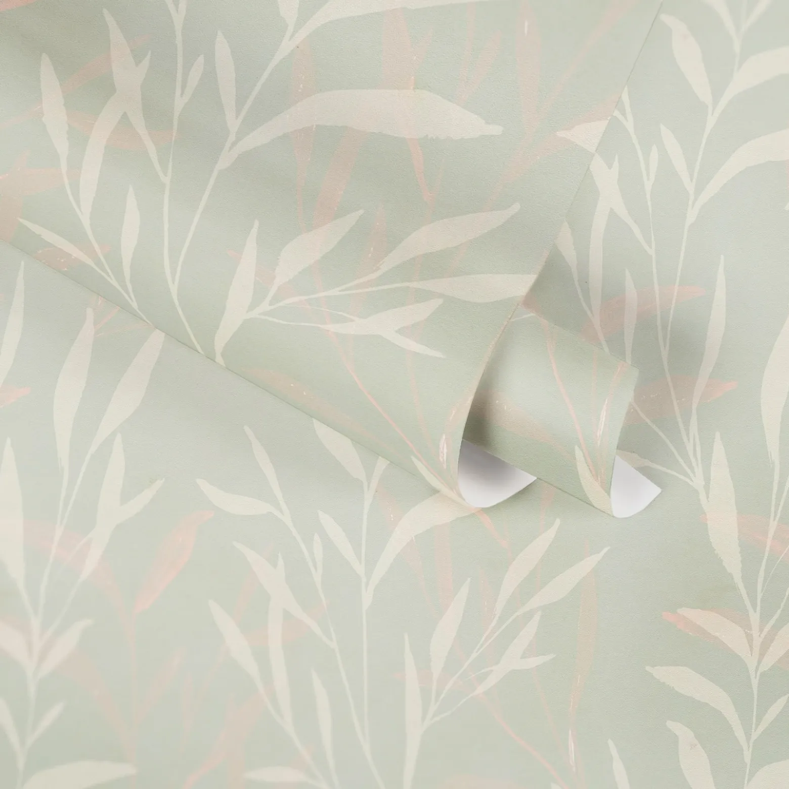 Vliestapete Floral Gräser Blätter Grün Creme 78222-1