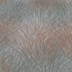 Vliestapete Floral Gräser Grau Kupfer Metallic 10380-48