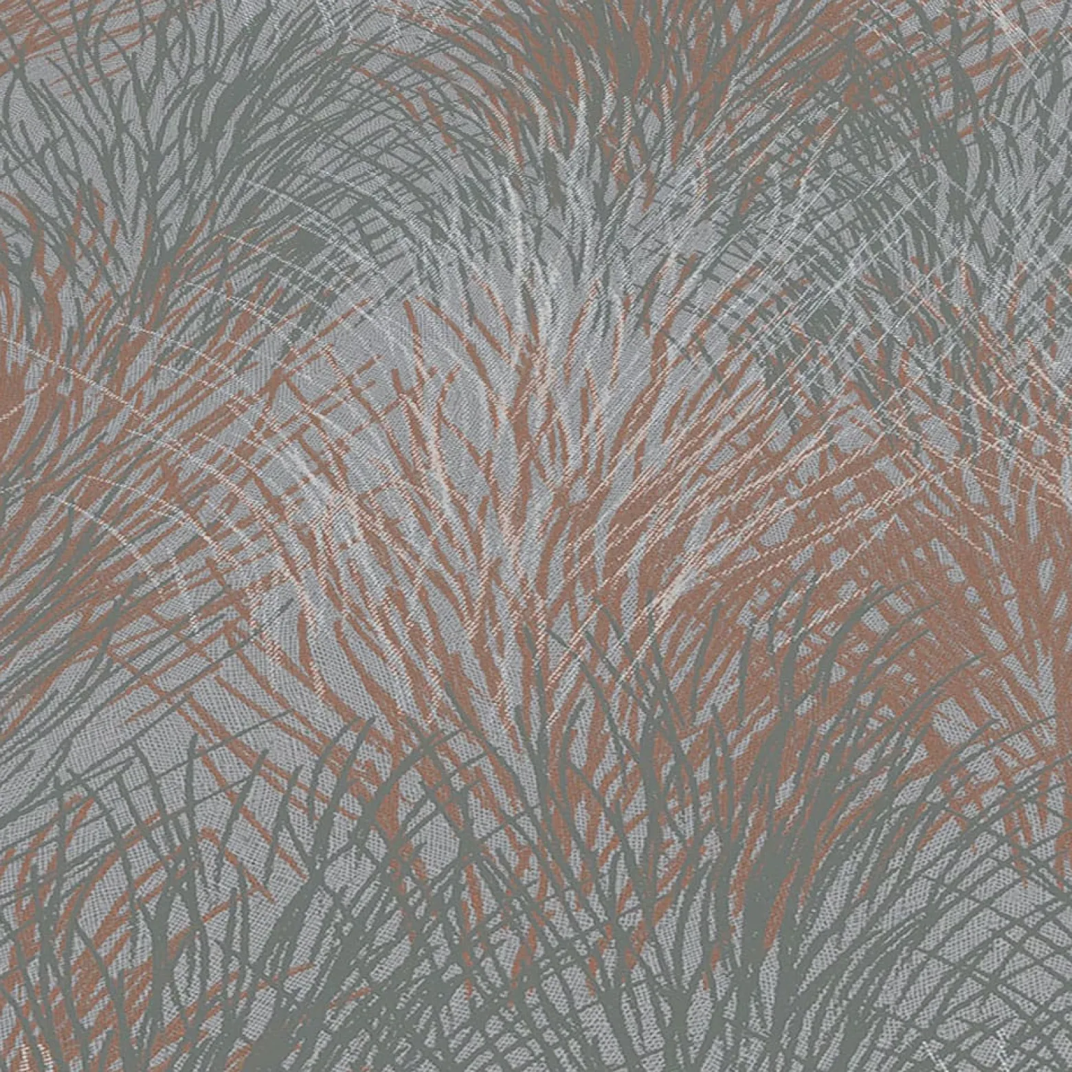 Vliestapete Floral Gräser Grau Kupfer Metallic 10380-48