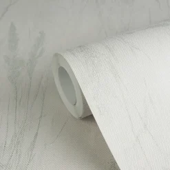 Vliestapete Floral Gräser Grau Beige Grün Metallic 79094-5
