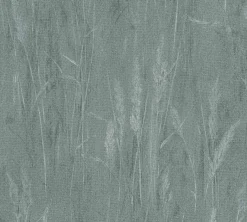 Vliestapete Floral Gräser Grün Blau Silber Metallic 79094-1