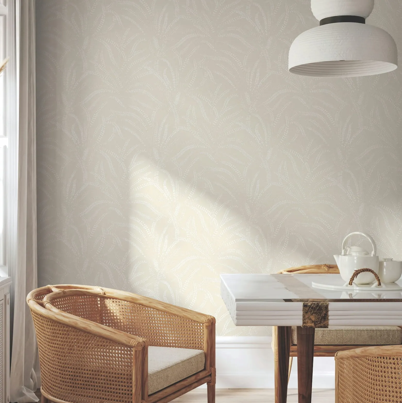 Vliestapete Floral Gräser Skandi Beige Creme 82504