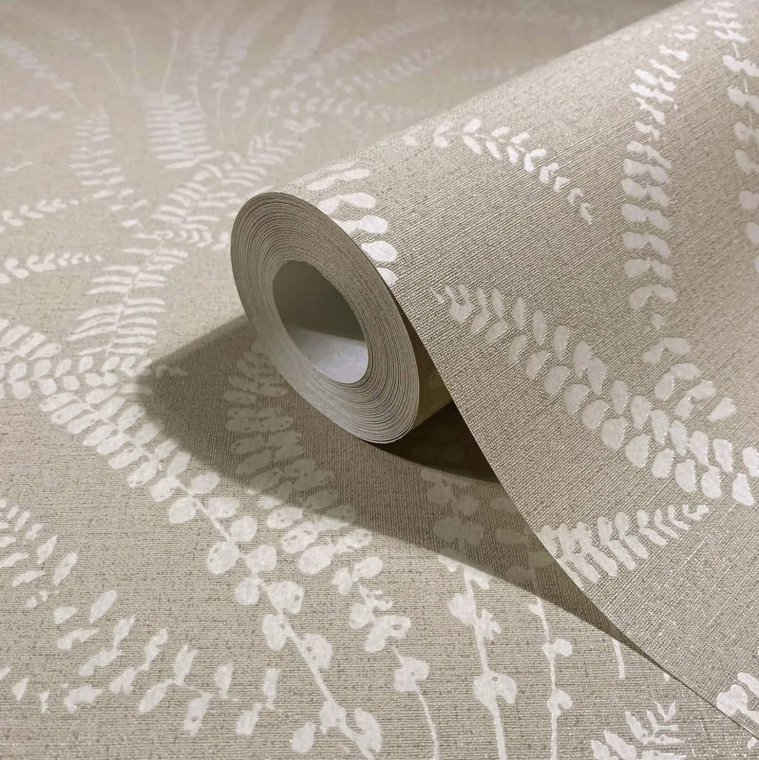 Vliestapete Floral Gräser Skandi Hellbraun Creme 82508