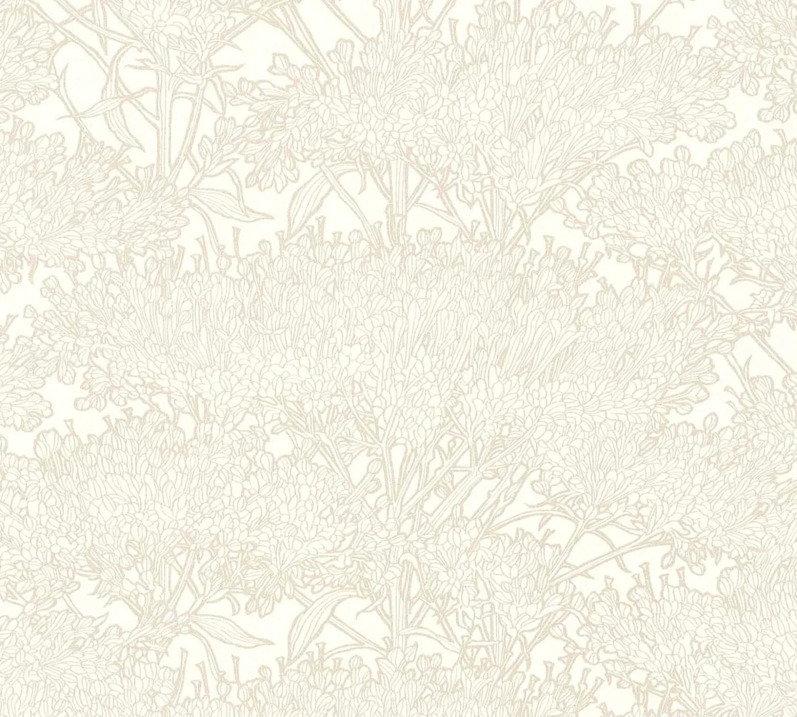 Vliestapete Floral Kräuter cremeweiß taupe Glanz 36972-7