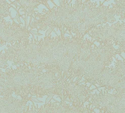 Vliestapete Floral Kräuter mint gold Glanz 36972-2