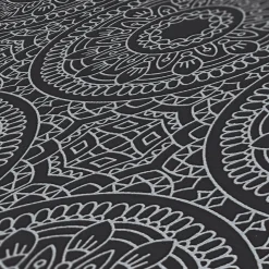 Vliestapete Floral Mandala Schwarz Silber Metallic 38968-1