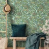 Vliestapete Floral Muster Petrol Grün Gelb A64103