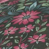 Vliestapete Floral Ornamente Schwarz Rosa Grün 39075-1