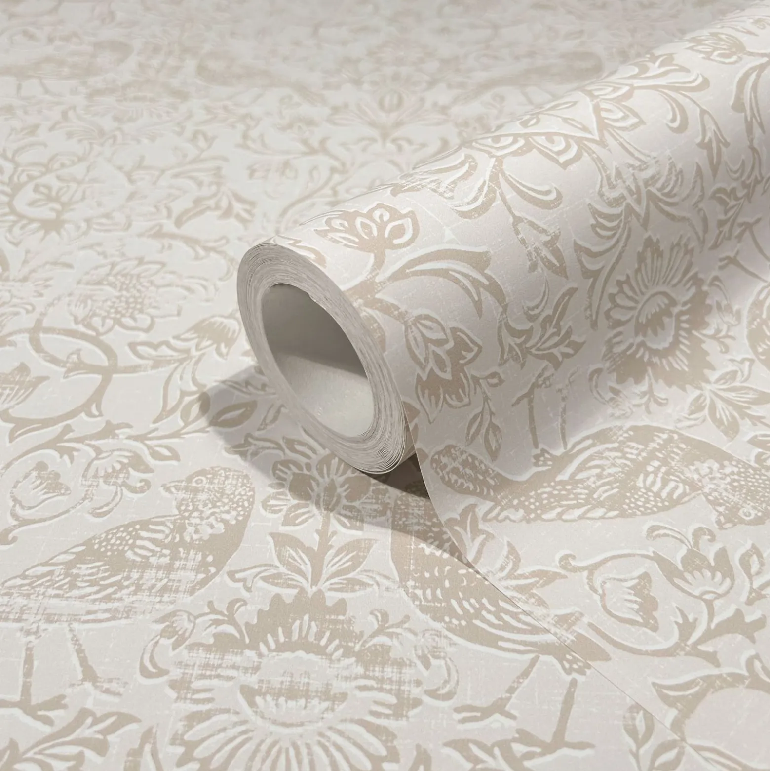 Vliestapete Floral Ornamente Grau Beige 47625