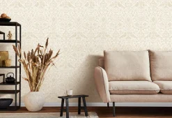 Vliestapete Floral Ornamente Grau Beige 47625