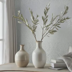 Vliestapete Floral Ornamente Grau Silber Metallic 82511