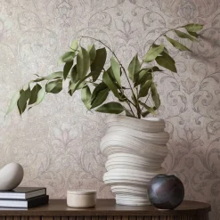Vliestapete Floral Ornamente Beige Grau Rosa 35152