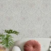 Vliestapete Floral Ornamente Beige Grau Rot 35150