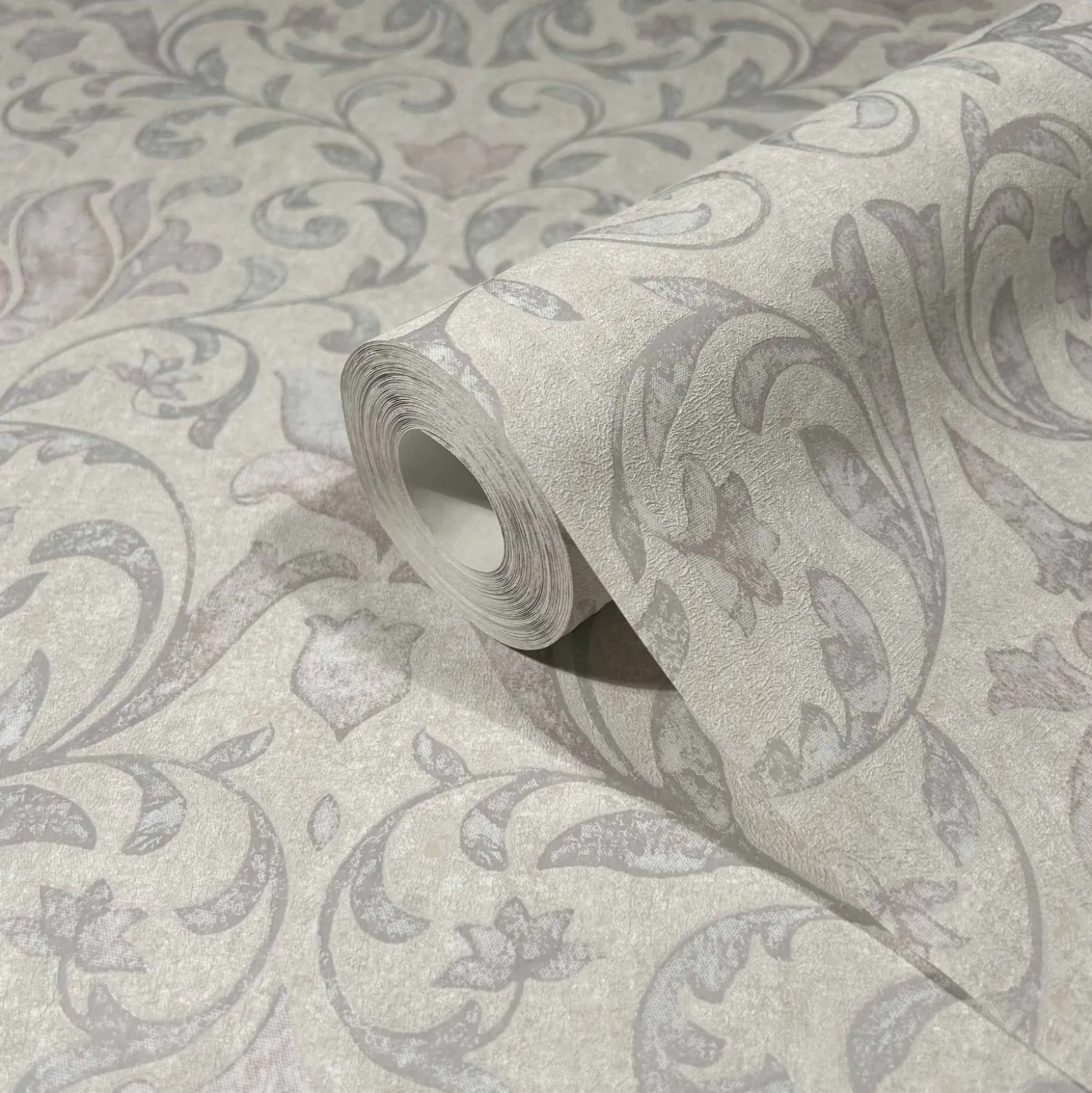 Vliestapete Floral Ornamente Beige Grau Rot 35150