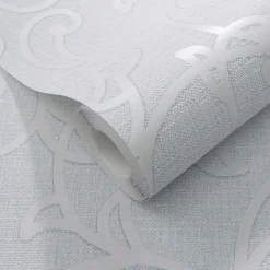 Vliestapete Floral Ranken Blau Creme Metallic 10467-10