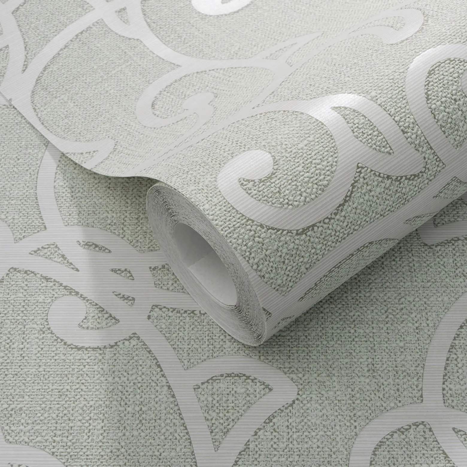 Vliestapete Floral Ranken Grün Creme Metallic 10467-24