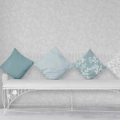 Vliestapete Floral Ranken Hellgrau Silber Metallic 10467-31
