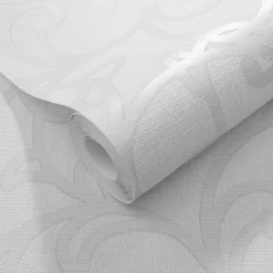 Vliestapete Floral Ranken Hellgrau Silber Metallic 10467-31