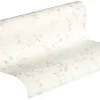 Vliestapete Floral Ranken weiß rosa Glanz 36896-1