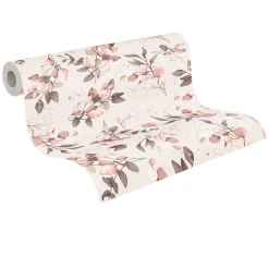 Vliestapete Floral Rosa Beige Gold Metallic 39768-1