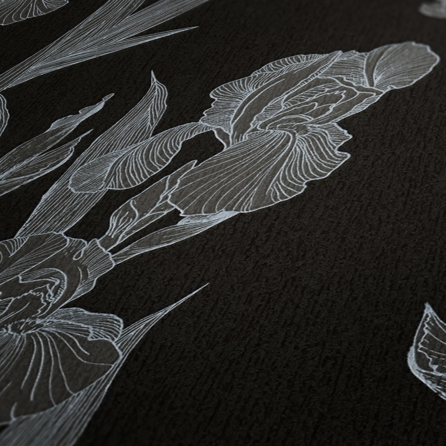 Vliestapete Floral schwarz grau 37526-2