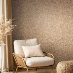 Vliestapete Floral Shabby Braun Gold Metallic 35533
