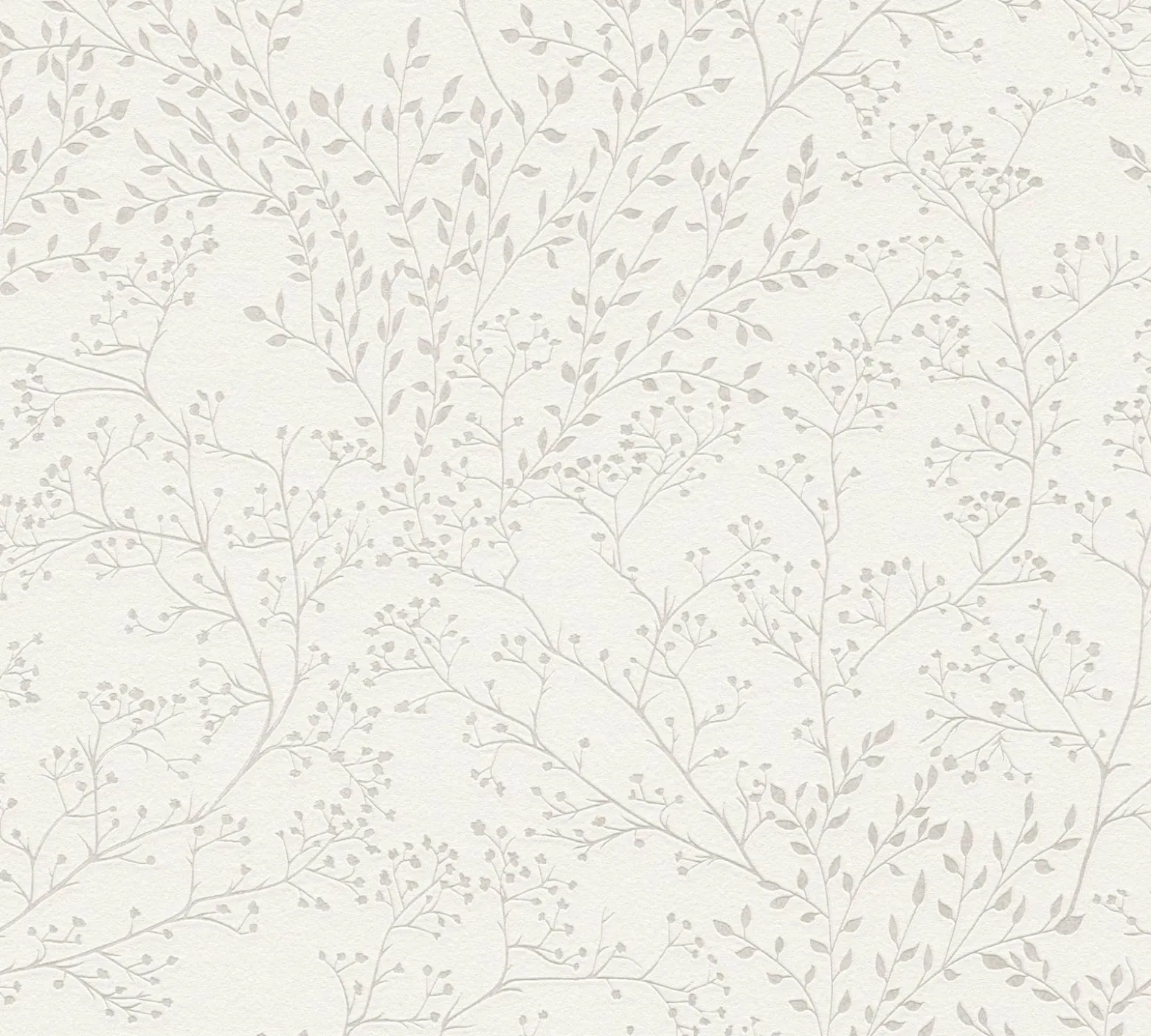 Vliestapete Floral Äste Creme Weiß Glanz 38100-1
