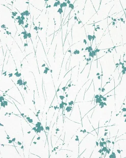 Vliestapete Floral Striche weiß grün Glanz 6749-20