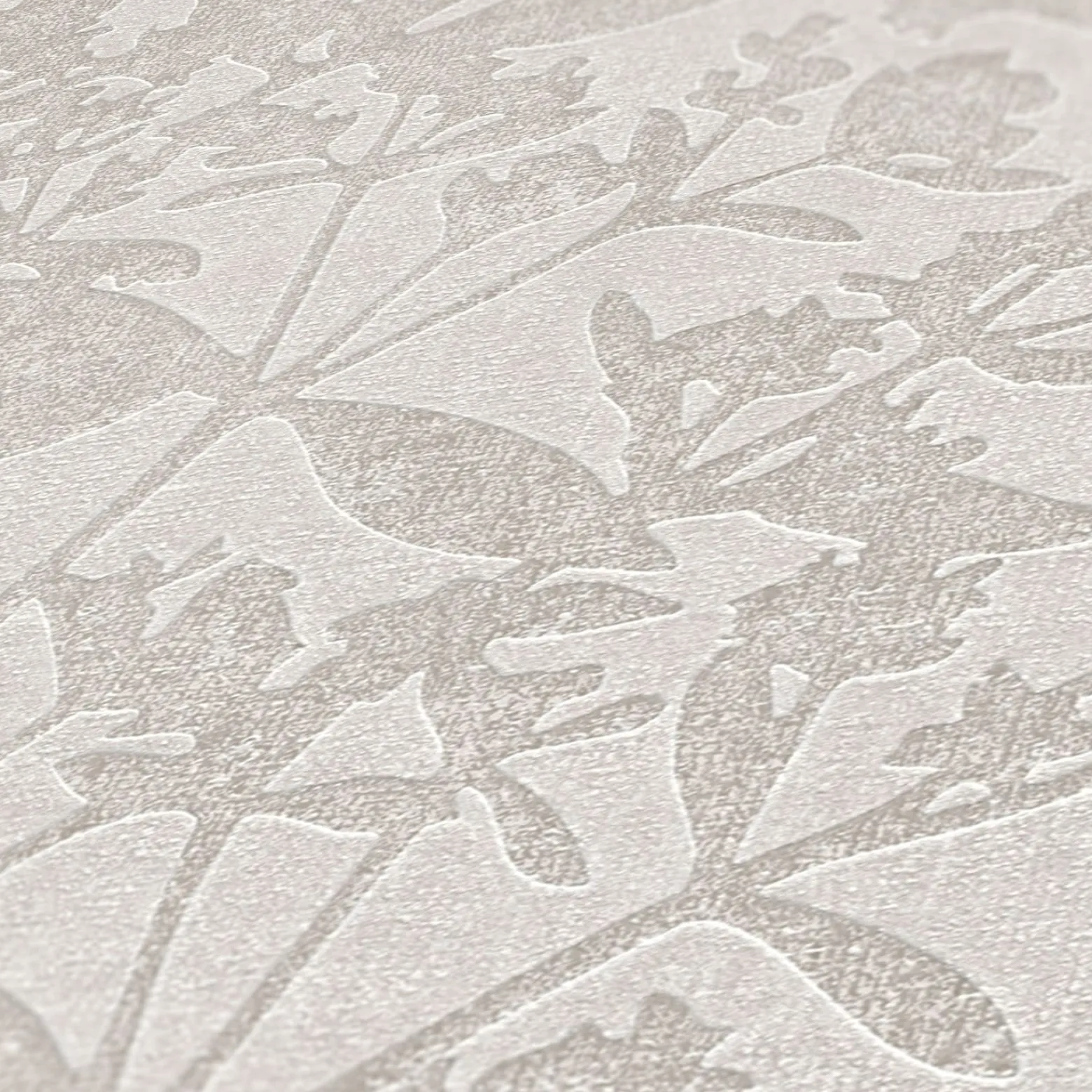 Vliestapete Floral Struktur Meliert Grau Creme 38924-3