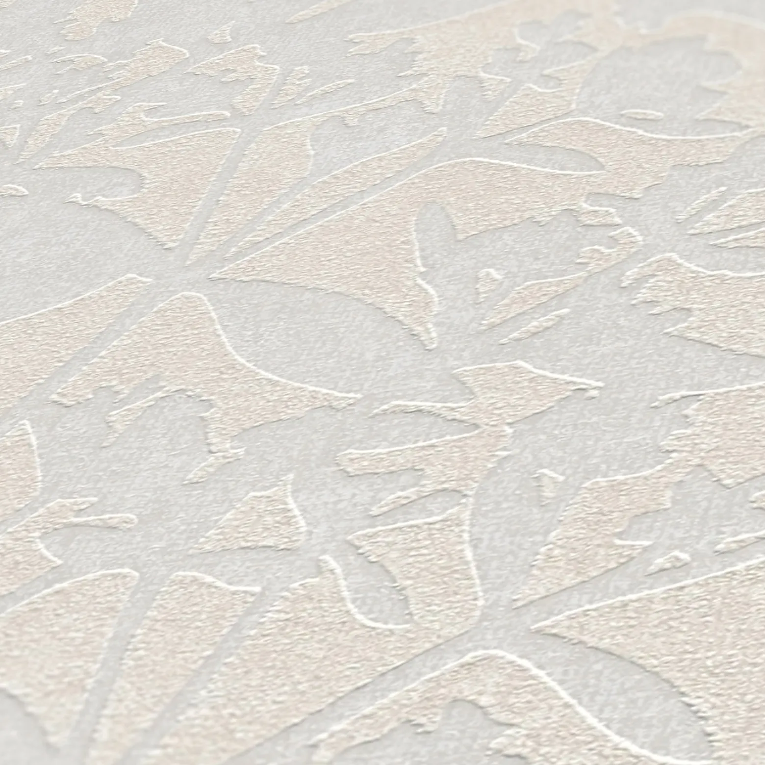 Vliestapete Floral Struktur Meliert Creme Beige 38924-5