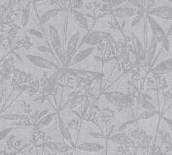 Vliestapete Floral Struktur Meliert Grau Blau 38924-4