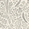 Vliestapete Floral Textiloptik Weiß Schwarz A58701