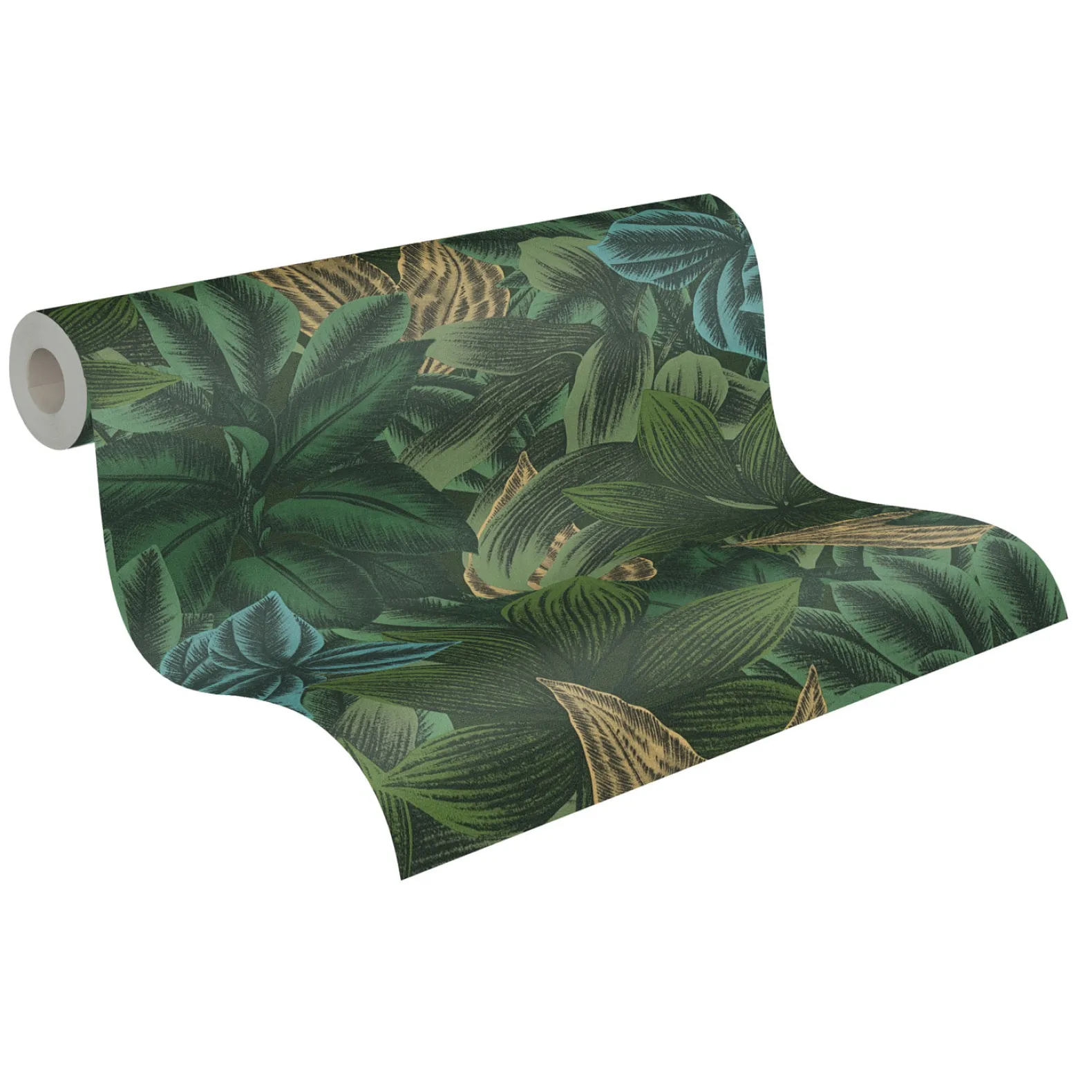 Vliestapete Floral Tropen Exotik Grün Gelb 39222-4